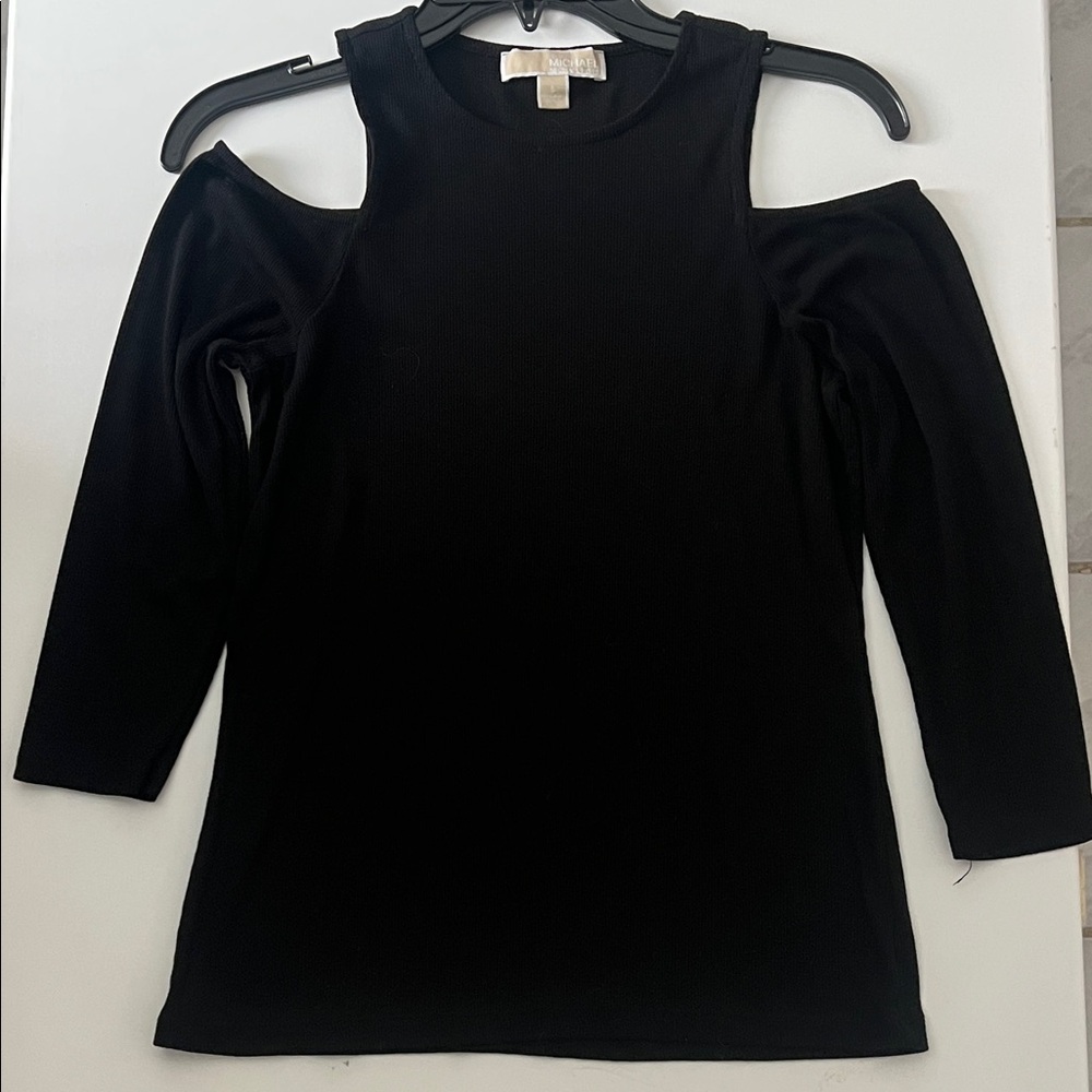 MICHAEL Michael Kors Black Ribbed Top